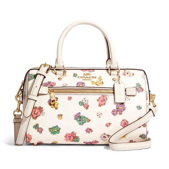 NWT $350 Original COACH Rowan Satchel Spaced Floral Field Print Off White CA229 - Picture 1 of 14